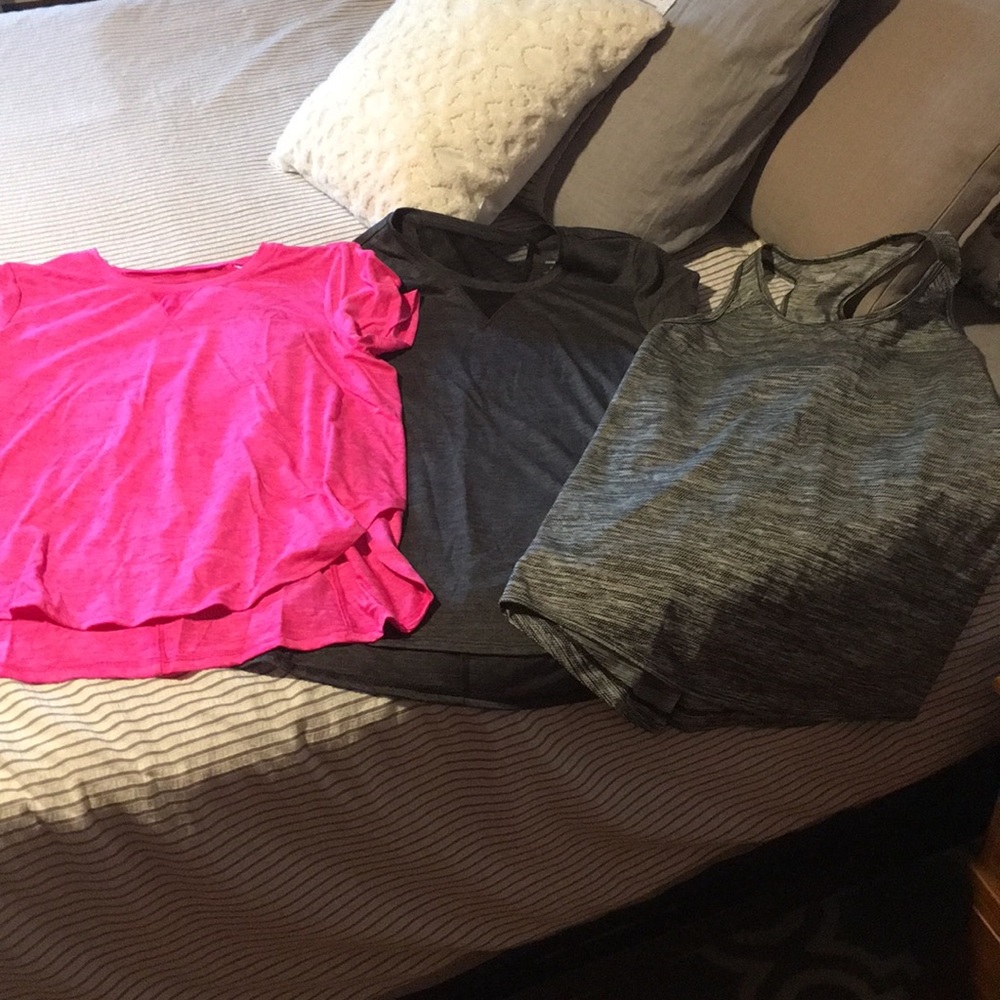 Lot of 3 athletic tops/shirts
